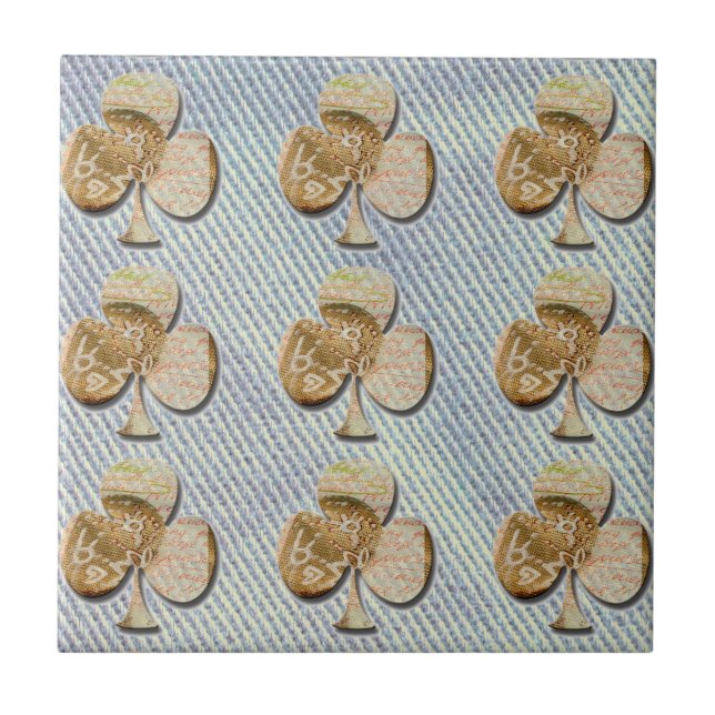 Canvas klöver kakelplatta (Framsidan)