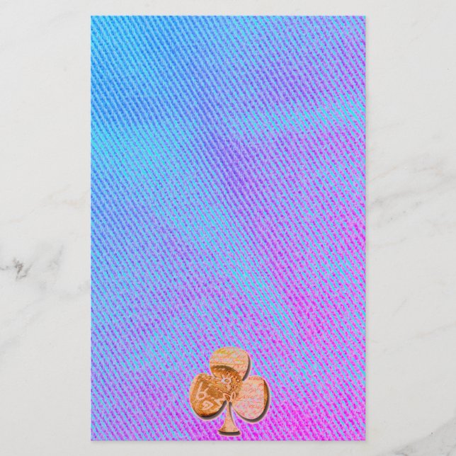 Canvas klöver, ljust denim textilvävnad mönster (Framsida)