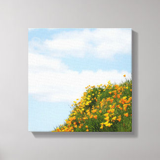 Canvas konst Dekorativa Vallmo Blommor Himmel Moln