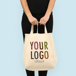 Canvas Livsmedel Tote Bag med Logotyp No Minimum O Tygkasse
