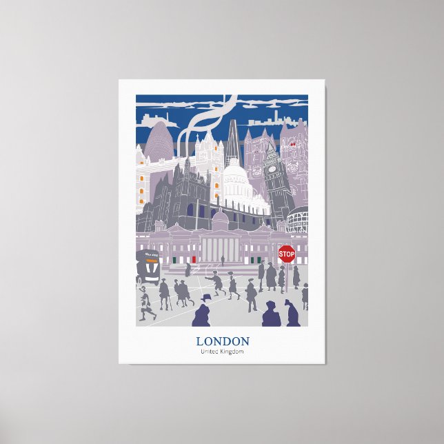 Canvas London City Skyline Artwork (Framsida)