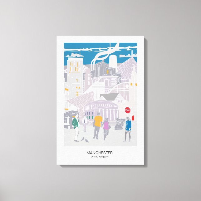 Canvas Manchester Skyline Illustration (Framsida)