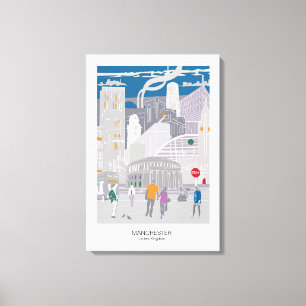 Canvas Manchester Skyline Illustration