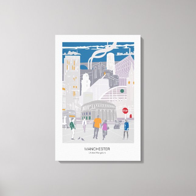 Canvas Manchester Skyline Illustration (Framsida)
