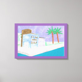 Canvas med Karibiska scenen