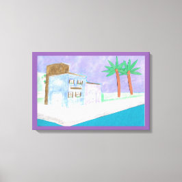 Canvas med Karibiska scenen