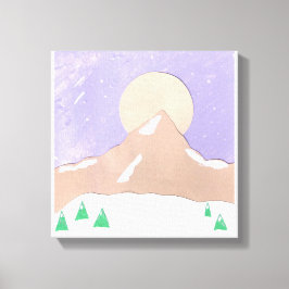 Canvas med Snowy Mountain Scene