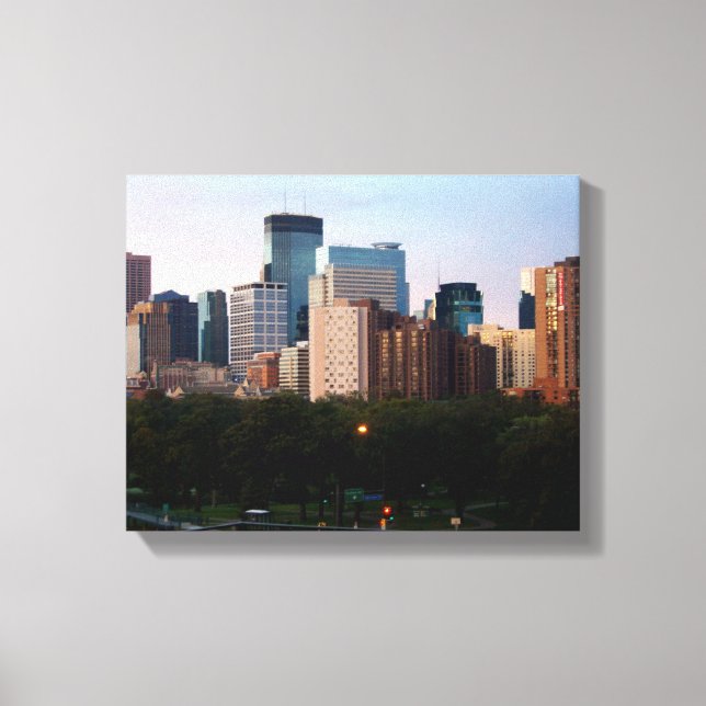 CANVAS: Minneapolis, MN Skyline_ Canvastryck (Framsida)