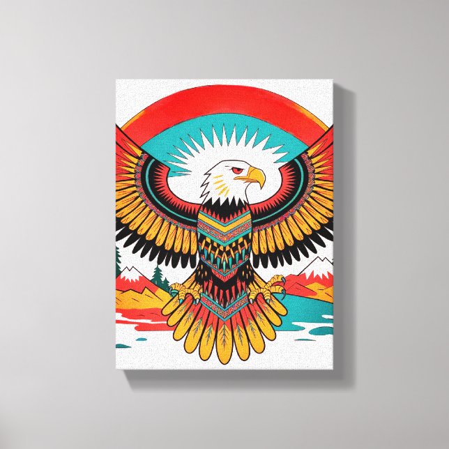 Canvas Native Inown Eagle Wall Art (Framsida)