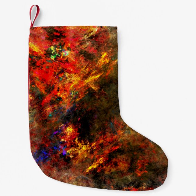 Canvas paint stroke fractal math liten julstrumpa (Framsidan)