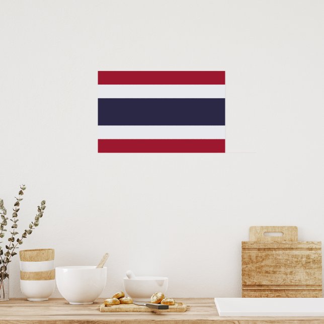 Canvas Print with Flag of Thailand Poster (Kök)