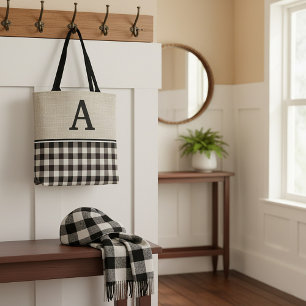 canvas rutigt monogram tygkasse