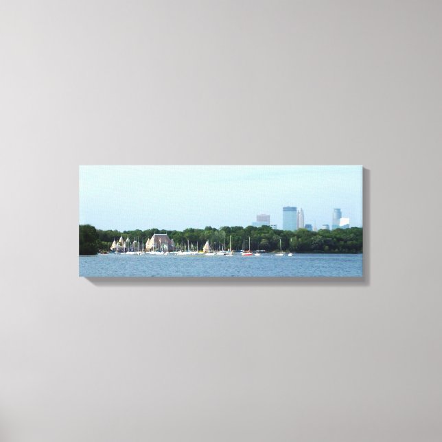 CANVAS: Sjö Harriet & Minneapolis Skyline_ Canvastryck (Framsida)