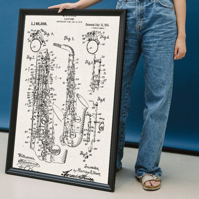 Canvas som | Saxofonpatent Poster (Skapare uppladdad)