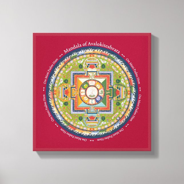 CANVAS SQUARE - Mandala of Chenrezig (Compassion) (Framsida)