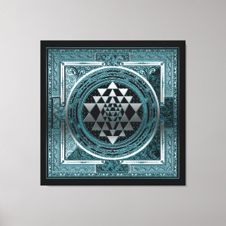 Canvas Sri Yantra Yoga Meditation India Symbol hel