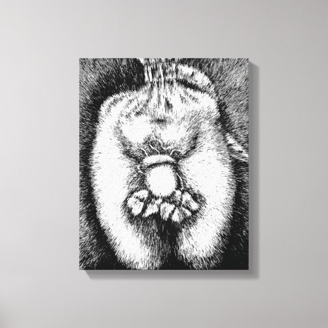 Canvas Teckning Art Acorn Lucky Klöver Body Bag (Framsida)