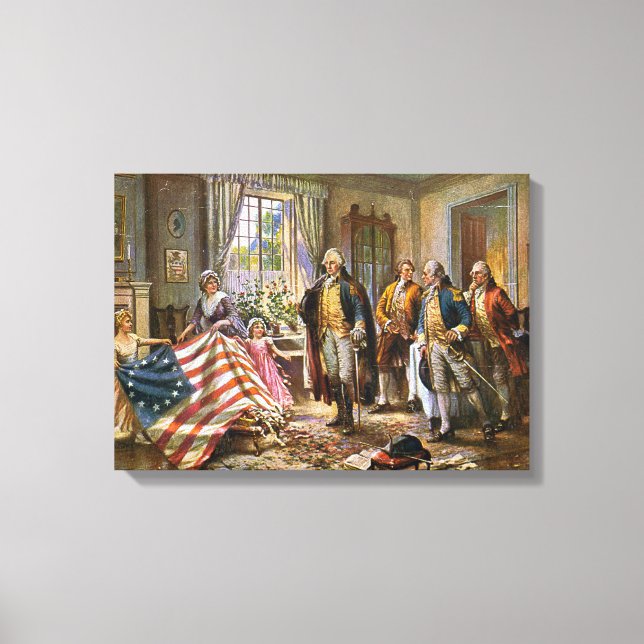 Canvas The Birth of Old glory Percy Moran (Framsida)
