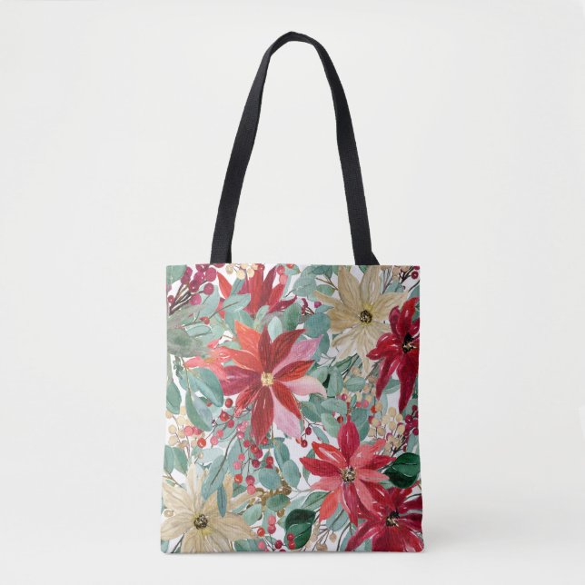 Canvas Tote Bag for Women Aesthetic Flower Tygkasse (Framsida)