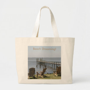 Canvas Tote, Beach Scene - fotografi Jumbo Tygkasse