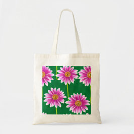 Canvas Tote med Rosa- och vitblommor Tygkasse
