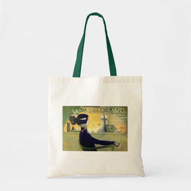 Canvas Totebag: Art nouveau - La Maison Moderne Tygkasse (Framsidan)