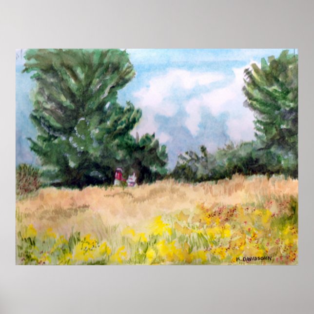 CANVAS - VATTENFÄRG - ART AV HARRIET DAVIDSOHN POSTER (Framsidan)