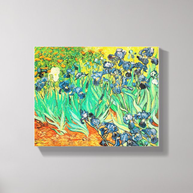Canvas Vincent van Gogh Irisar 1889 Blå Blommor (Framsida)