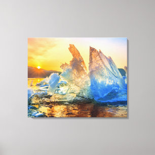 Canvas Wall Art-Sunrise Ice Chunks