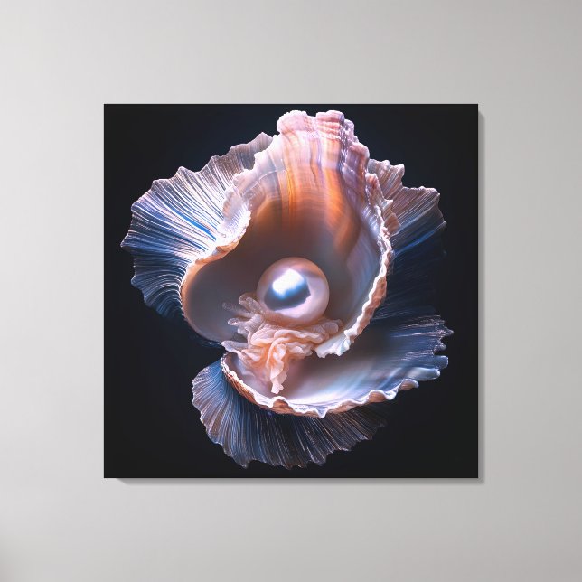 Canvas Wall Art with Shell and Pearl (Framsida)