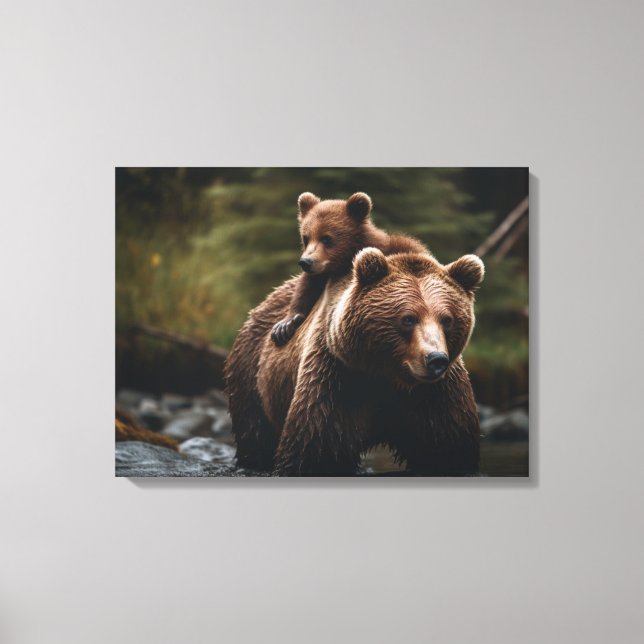 Canvas Wall Art-Yellowstone Bear (Framsida)