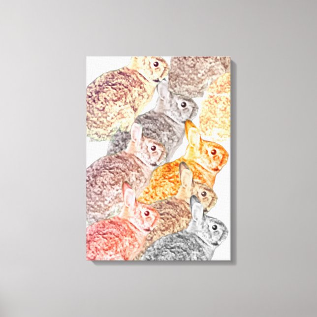Canvas: Wild about Rabbits  Canvastryck (Framsida)