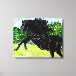 Canvas Wrap Black Stallion Thunder
