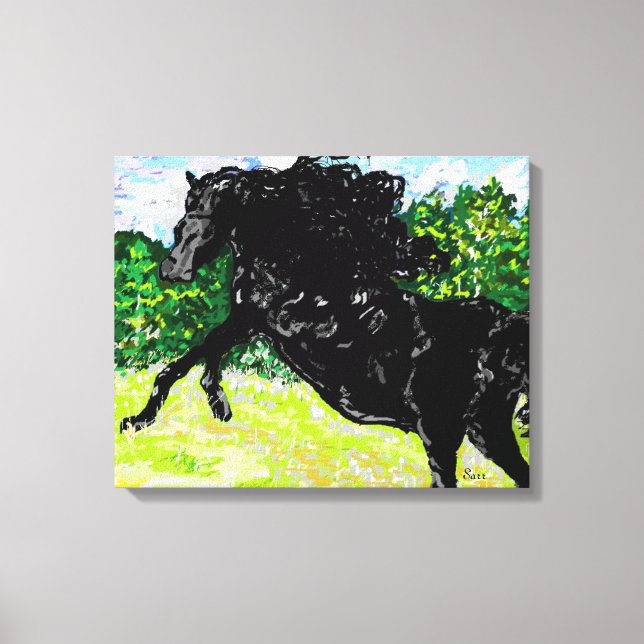 Canvas Wrap Black Stallion Thunder (Framsida)