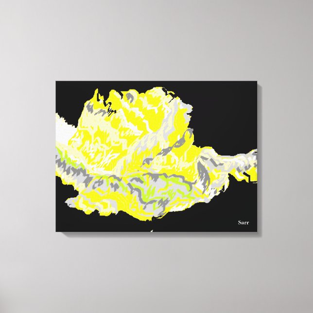 Canvas Wrap/Gul ros (Framsida)