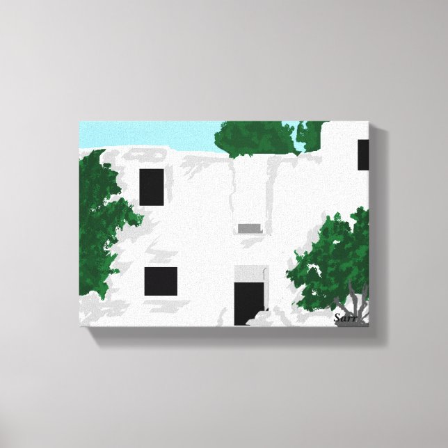 Canvas Wrap /Paleokastro Monastery Greece (Framsida)