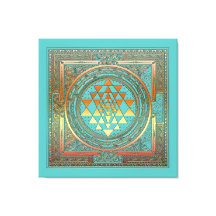 Canvas yoga manala chakra guld symbolturkos