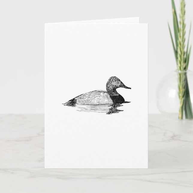 Canvasback Line Art Kort (Framsida)