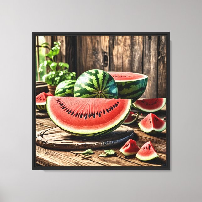 Canvastryck 16"x16"  Vattenmelon (Framsida)