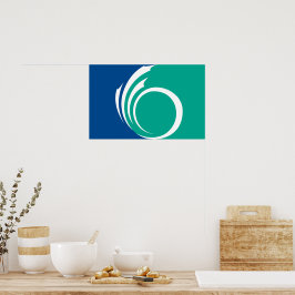 Canvastryck med Ottawas flagga, Kanada Poster