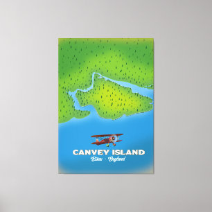 Canvey Island,Essex Endland karta Canvastryck