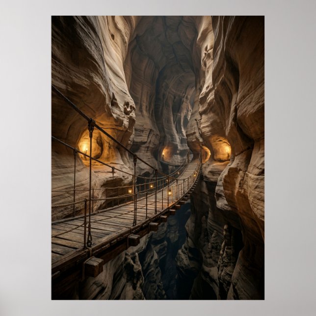 Canyon Bridge Cave Äventyrsled Poster (Framsidan)