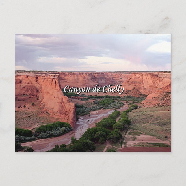 Canyon de Chelly, Arizona, vid solnedgången Vykort (Framsida)