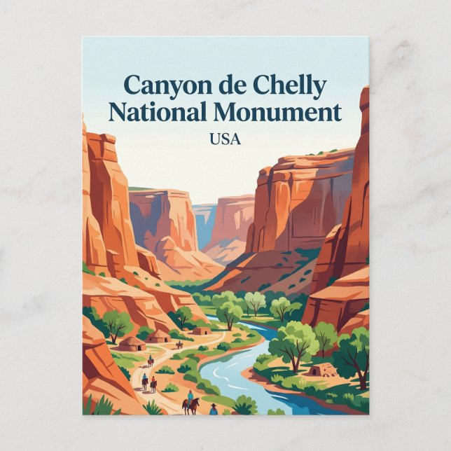 Canyon de Chelly National Monument USA Vykort (Framsida)