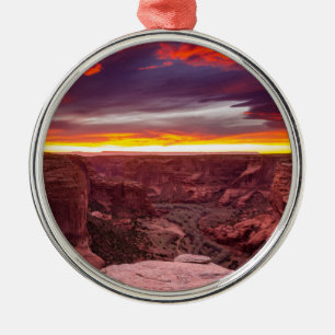 Canyon de Chelly, solnedgång, Arizona Julgransprydnad Metall