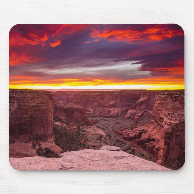 Canyon de Chelly, solnedgång, Arizona Musmatta (Framsidan)