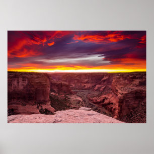 Canyon de Chelly, solnedgång, Arizona Poster