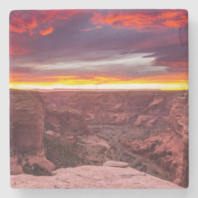 Canyon de Chelly, solnedgång, Arizona Underlägg Sten (Framsidan)