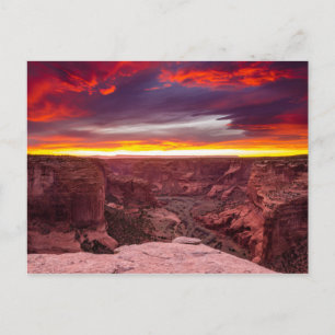 Canyon de Chelly, solnedgång, Arizona Vykort