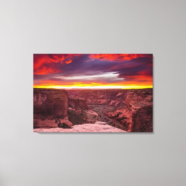 Canyon de Chelly, sunset, Arizona Canvastryck (Framsida)